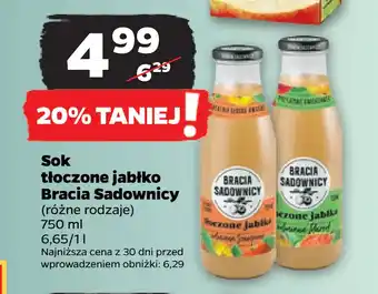 Netto Sok tłoczone jabłko Bracia Sadownicy oferta