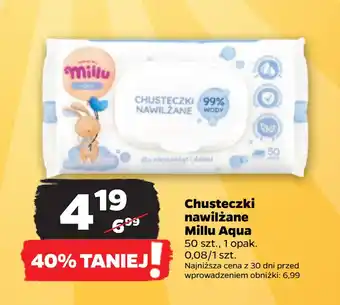 Netto Chusteczki nawilżane Millu Aqua oferta