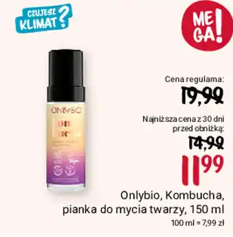 Onlybio, Kombucha, pianka do mycia twarzy, 150 ml