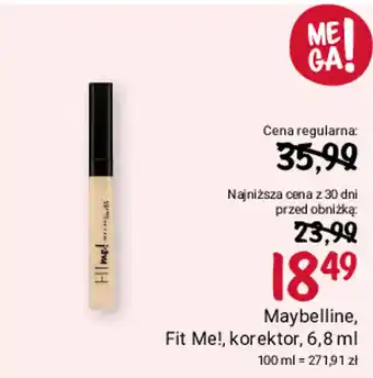 Rossmann Maybelline, Fit Me!, korektor, 6,8 ml oferta