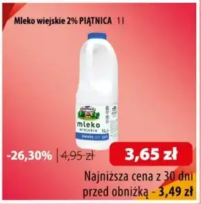 Astra Piątnica Mleko wiejskie świeże 2,0% 1 l oferta