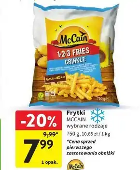 Intermarche McCain 1.2.3 Fries Crinkle Frytki karbowane 750 g oferta