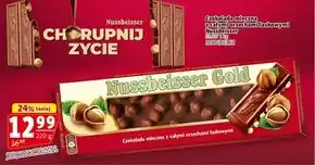 Nussbeisser Czekolada mleczna z całymi orzechami laskowymi 220 g