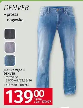 Selgros Jeansy męskie Denver oferta