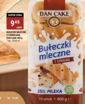 bi1 Dan Cake Bułeczki mleczne z czekoladą mleczną 400 g (10 x 40 g) oferta