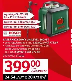 Selgros Laser krzyżowy Bosch oferta