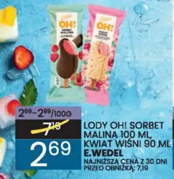 Wafelek LODY OH! SORBET MALINA 100 ML / KWIAT WIŚNI 90 ML oferta