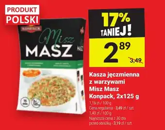 Twój Market Kasza jęczmienna z warzywami Misz Masz Konpack, 2x125 g oferta