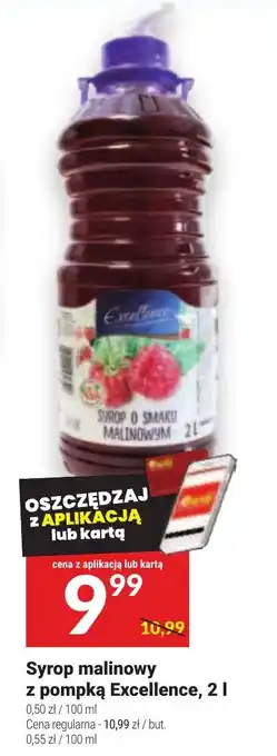 Twój Market Syrop malinowy z pompką Excellence, 2 l oferta