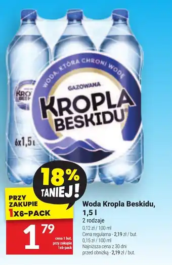 Twój Market Woda Kropla Beskidu, 1,5 l oferta