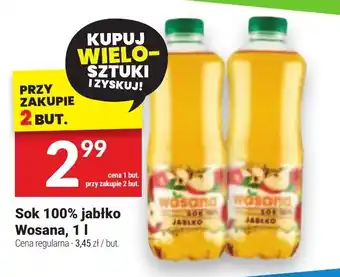 Twój Market Sok 100% jabłko Wosana, 1 l oferta