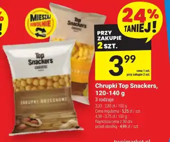 Twój Market Chrupki Top Snackers, 120-140 g oferta