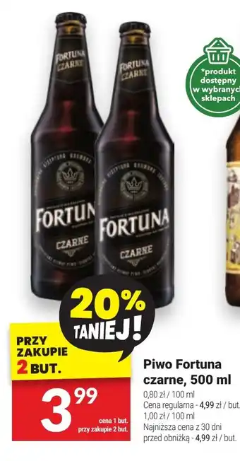 Piwo Fortuna czarne, 500 ml