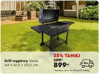 Biedronka Grill węglowy Siena 149 x 61,5 x 107,5 cm oferta