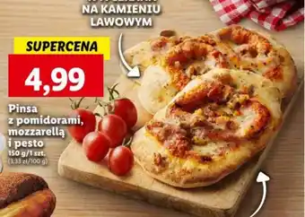 Lidl Pinsa z pomidorami mozzarellą i pesto 150g oferta