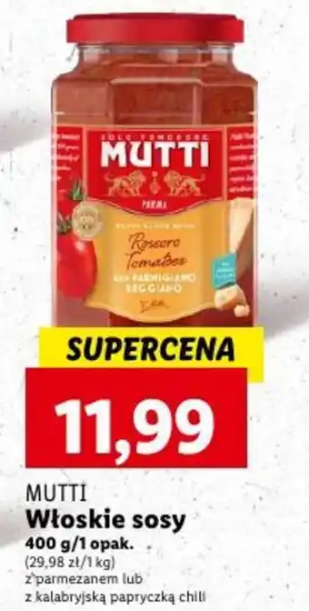 Lidl MUTTI Włoskie sosy 400g oferta