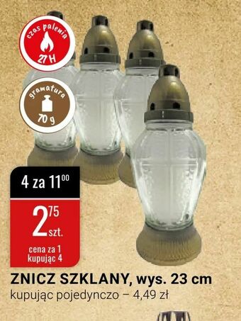 bi1 ZNICZ SZKLANY, wys. 23 cm oferta