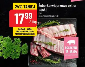 Polomarket Żeberka wieprzowe extra paski 1 kg oferta
