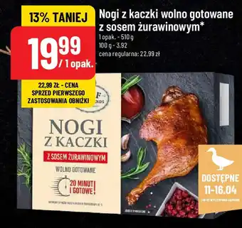 Polomarket Nogi z kaczki wolno gotowane z sosem żurawinowym 510g oferta