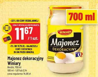 Polomarket Majonez dekoracyjny Winiary Nestlé, 700 ml oferta