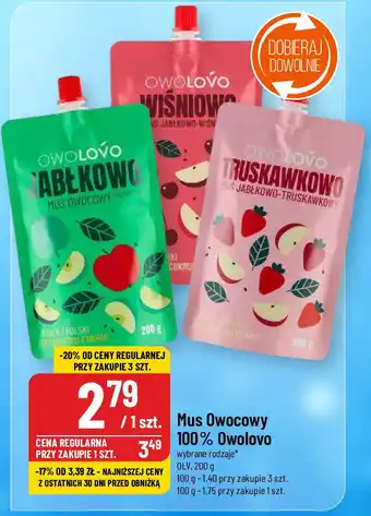 Polomarket Mus Owocowy 100% Owolovo OLV 200 g oferta