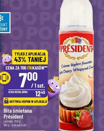 Polomarket Bita śmietana Président Lactalis 250 g oferta