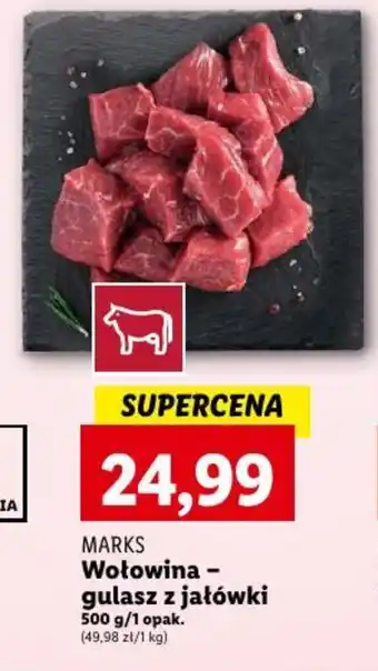 Lidl MARKS Wołowina gulasz z jałówki 500g oferta