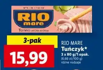 Lidl RIO MARE Tuńczyk 3 x 80 g oferta