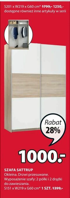 JYSK Szafa sattrup oferta