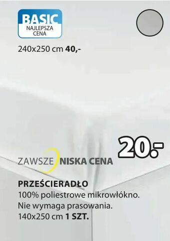 JYSK Prześcieradło oferta
