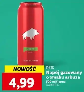 Lidl DZIK Napój gazowany o smaku arbuza 500 ml oferta