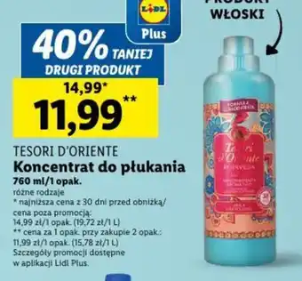 Lidl TESORI D'ORIENTE Koncentrat do płukania 760ml oferta