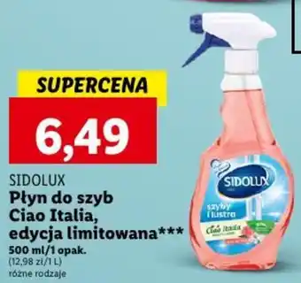 Lidl SIDOLUX Płyn do szyb Ciao Italia, edycja limitowana 500ml oferta