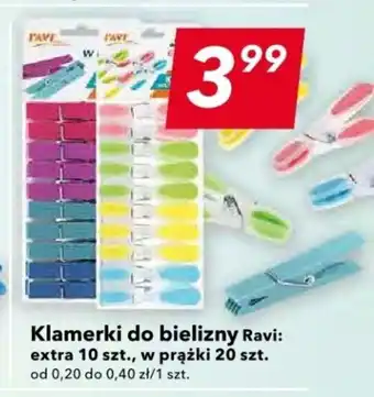 Klamerki do bielizny Ravi: extra 10 szt., w prążki 20 szt.