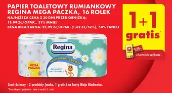 Biedronka PAPIER TOALETOWY RUMIANKOWY REGINA MEGA PACZKA, 16 ROLEK oferta