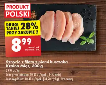 Biedronka Sznycle z fileta z piersi kurczaka Kraina Mięs, 300 g oferta