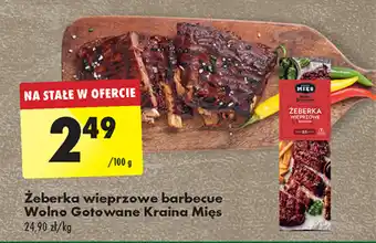 Biedronka Żeberka wieprzowe barbecue Wolno Gotowane Kraina Mięs 100 g oferta