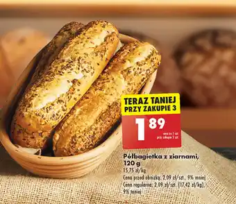 Biedronka Półbagietka z ziarnami, 120 g oferta