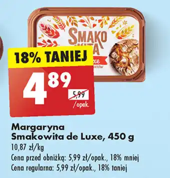 Biedronka Margaryna Smakowita de Luxe, 450 g oferta