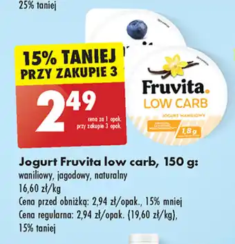 Biedronka Jogurt Fruvita low carb, 150 g oferta