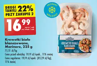 Biedronka Krewetki białe blanszowane, Marinero, 225 g oferta