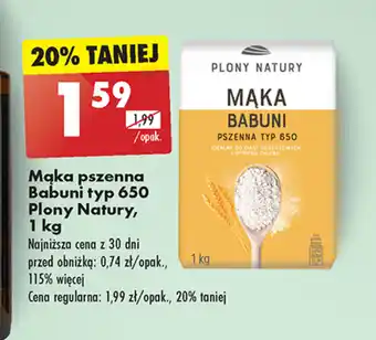 Biedronka Mąka pszenna Babuni typ 650 Plony Natury, 1 kg oferta