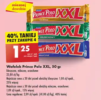 Biedronka Wafelek Prince Polo XXL, 50 g oferta