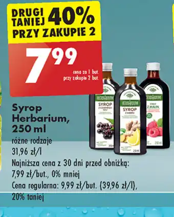 Biedronka Syrop Herbarium, 250 ml oferta