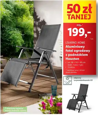 Lidl Fotel ogrodowy Livarno oferta