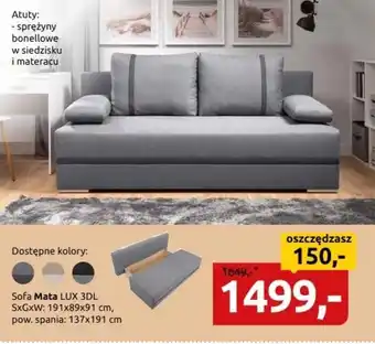 Black Red White Sofa Mata oferta