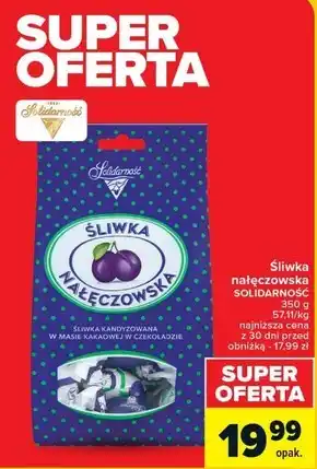 Carrefour Solidarność Śliwka Nałęczowska w czekoladzie 350 g oferta