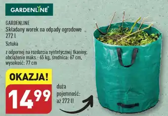 ALDI GARDENLINE Składany worek na odpady ogrodowe 272l oferta