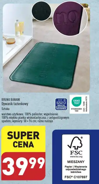 ALDI BRUNO BANANI Dywanik łazienkowy oferta