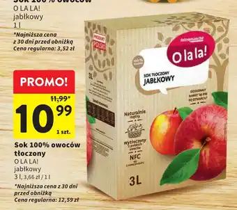 Intermarche Sok 100% owoców tłoczony O LA LA! 3l oferta